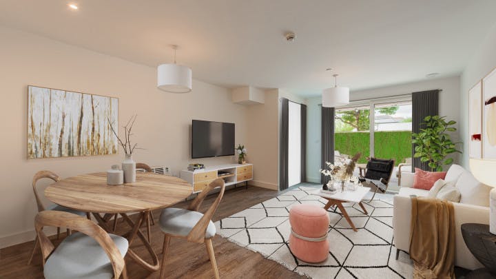 Image shown is a CGI dressed representation taken in the actual plot 40 - Two Bedroom Apartment in City House